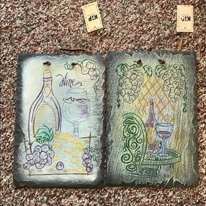 🚪Slate wall plaques. Home decor wine